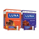 LUNA Bar - Variety Pack - Nutz Over Chocolate och Chocolate Cupcake Flavor - Snack Bars - Non-GMO - Gluten-Free Protein Bars - Tillverkad med organiska havre (12 Pack, 2 lådor)