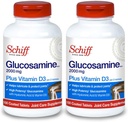 Schiff Glucosamine 2000mg med vitamin D3 och Hyaluronsyra, 150 tabletter - Gemensamt tillskott (Pack of 2)