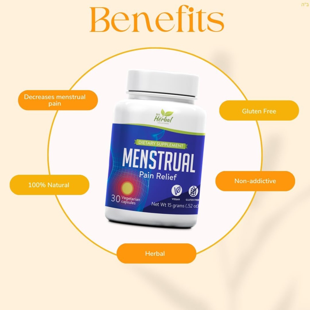 Menstrual period symptom lättnad - Premenstruella kramper lättnad - 100% naturlig och växtbaserade