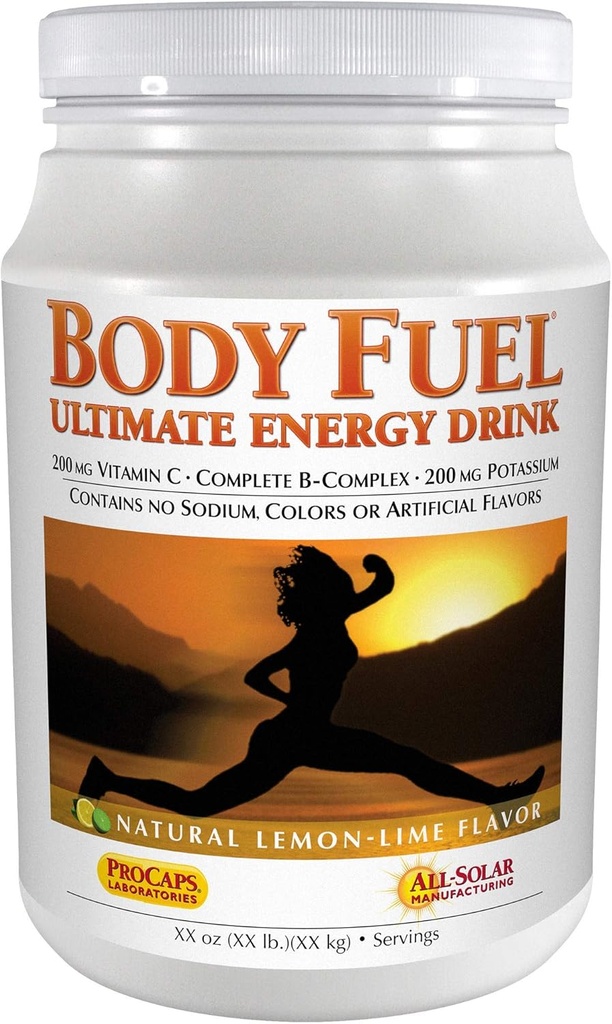 ANDREW LESSMAN Body Fuel 60 Servings, Lemon-Lime smak - Näringsrik blandning av komplexa kolhydrater och fruktos för omedelbar och hållbar energi, med hög styrka B-komplex och vitamin C