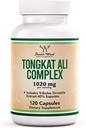 Tongkat Ali - 1000mg (2 månaders leverans) - Mäns hälsa - 200:1 extrakt av (Longjack) Eurycoma Longifolia, med 20mg Tribulus Terrestris (Tredje part testad) av Double Wood