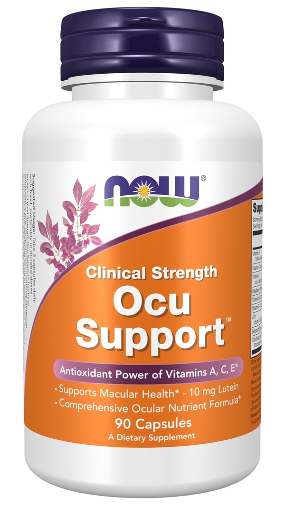 Nu tillskott, Ocu SupportTM med FloraGLO® Lutein, plus vitamin A, C och E, 90 Veg kapslar