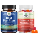 Bundle of Advanced Diindolylmethane DIM Supplement för män och vitamin D3 Gummies för dagligt välbefinnande för benmuskel och immunstöd