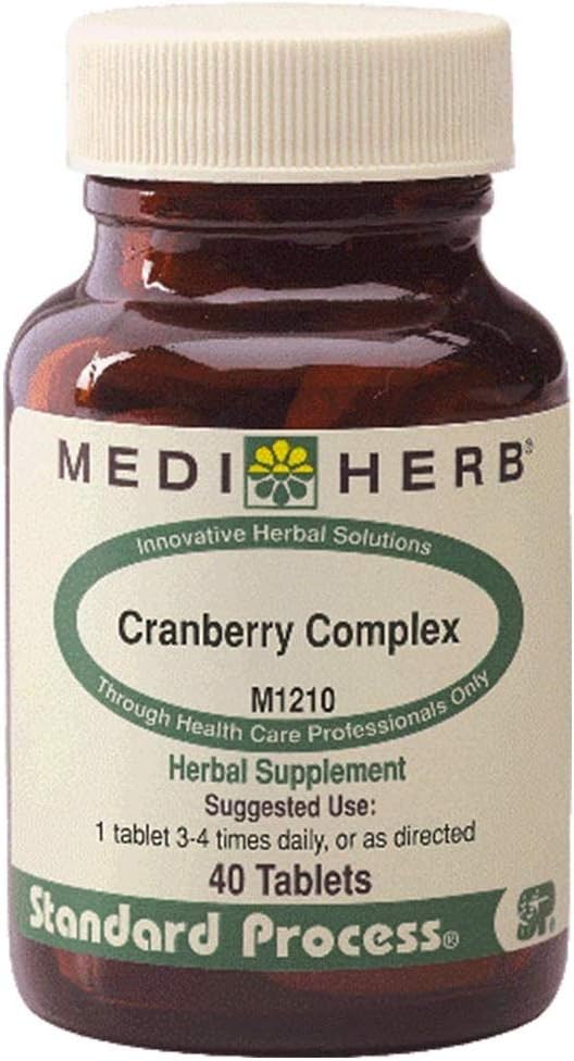 MEDIHERB Cranberry Complex - Uppmuntra hälsosam urinvägsfunktion - främja hälsosam flora i urinvägarna - naturliga ingredienser - organiska växtbaserade tillskott - tillverkade i USA - 40 flikar