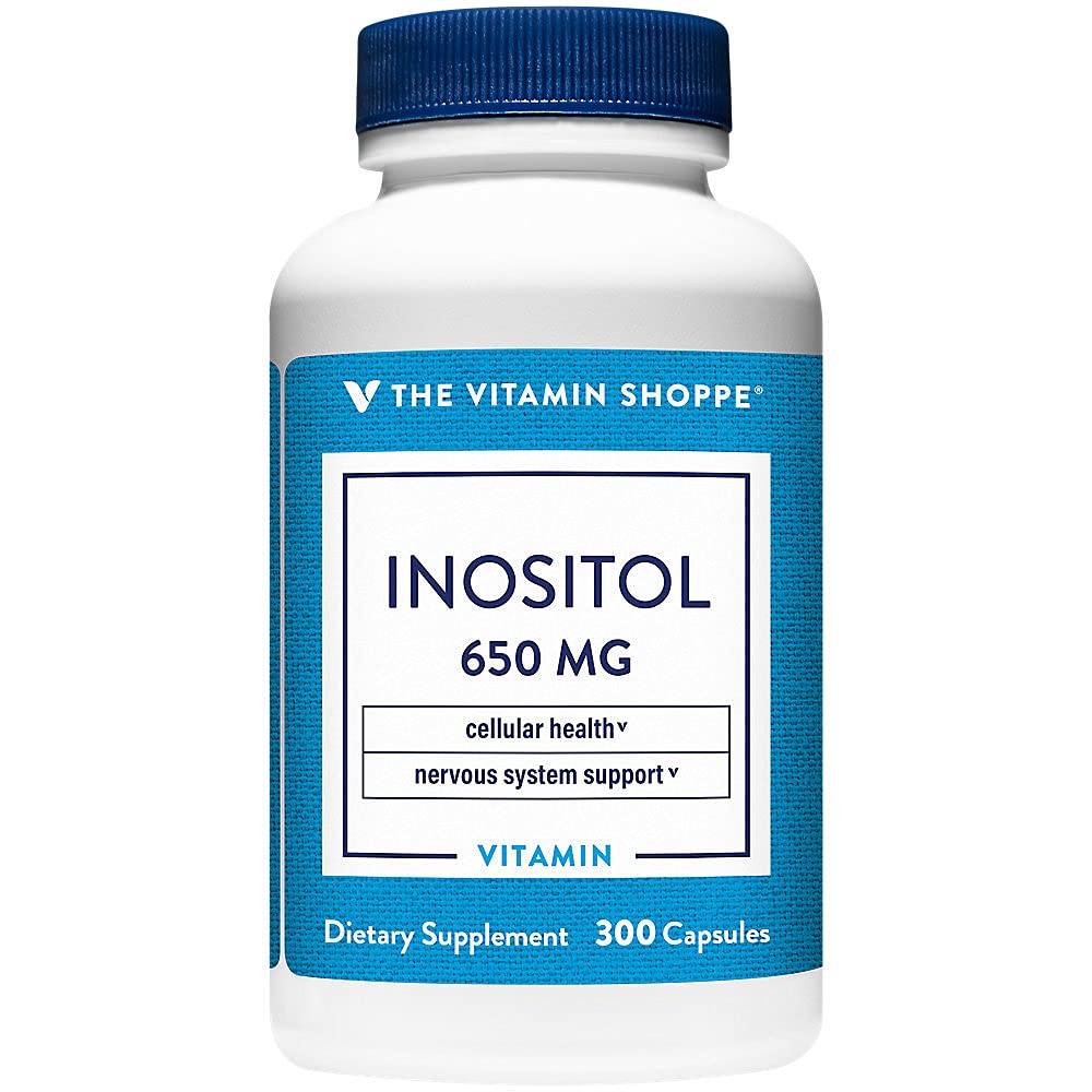 Vitamin Shoppe Inositol 650MG, stöder hälsosam lever och cellulär funktion (300 kapslar)