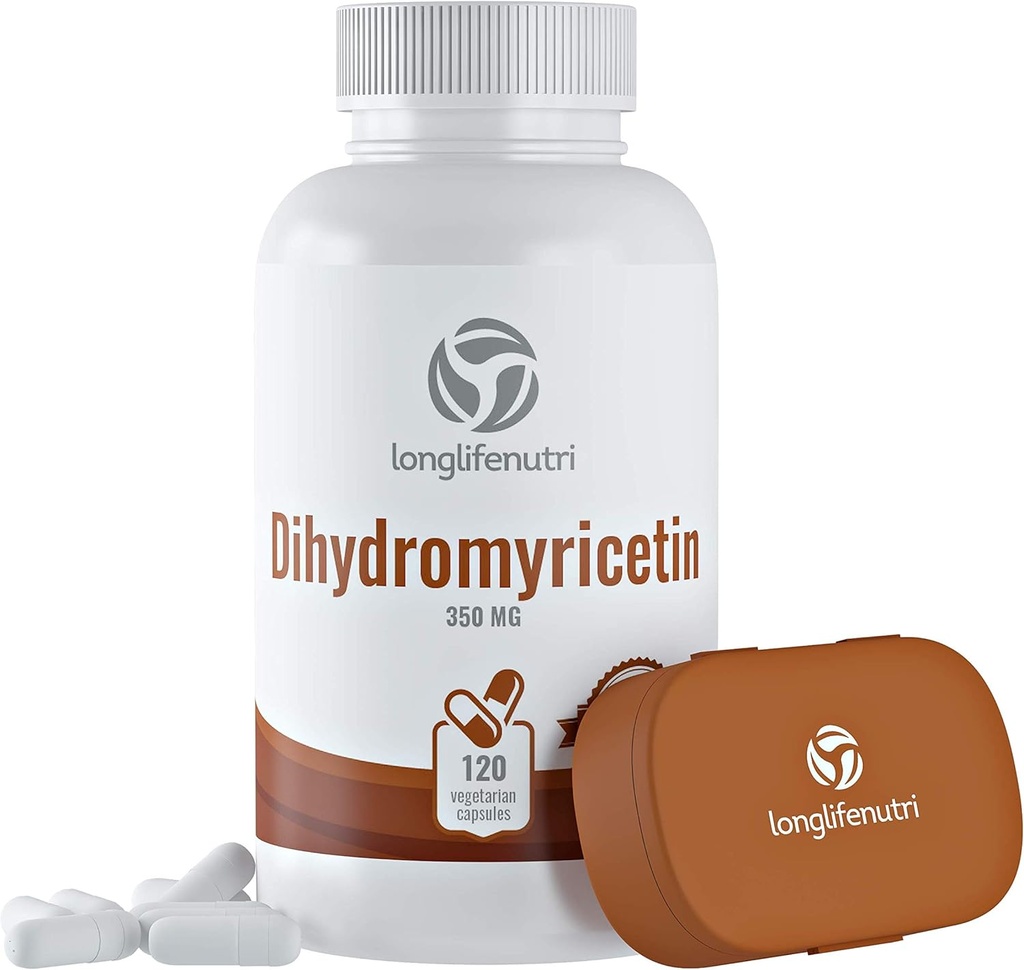 LongLifeNutri Dihydromyricetin DHM 350mg - 120 vegetariska kapslar - Herbal Supplement med Hovenia Dulcis Extract - Tillverkad i USA