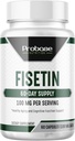 Probase Nutrition Fisetin Senolytic Supplement 100mg High Potency 60-dagars Supply för cellulär hälsa