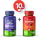 ORZAX 5 HTP Complex 100 Mg 120 Vegatable Capsules och vitamin B Complex, B Vitaminer med kolin & Inositol 120 kapslar, Bundle