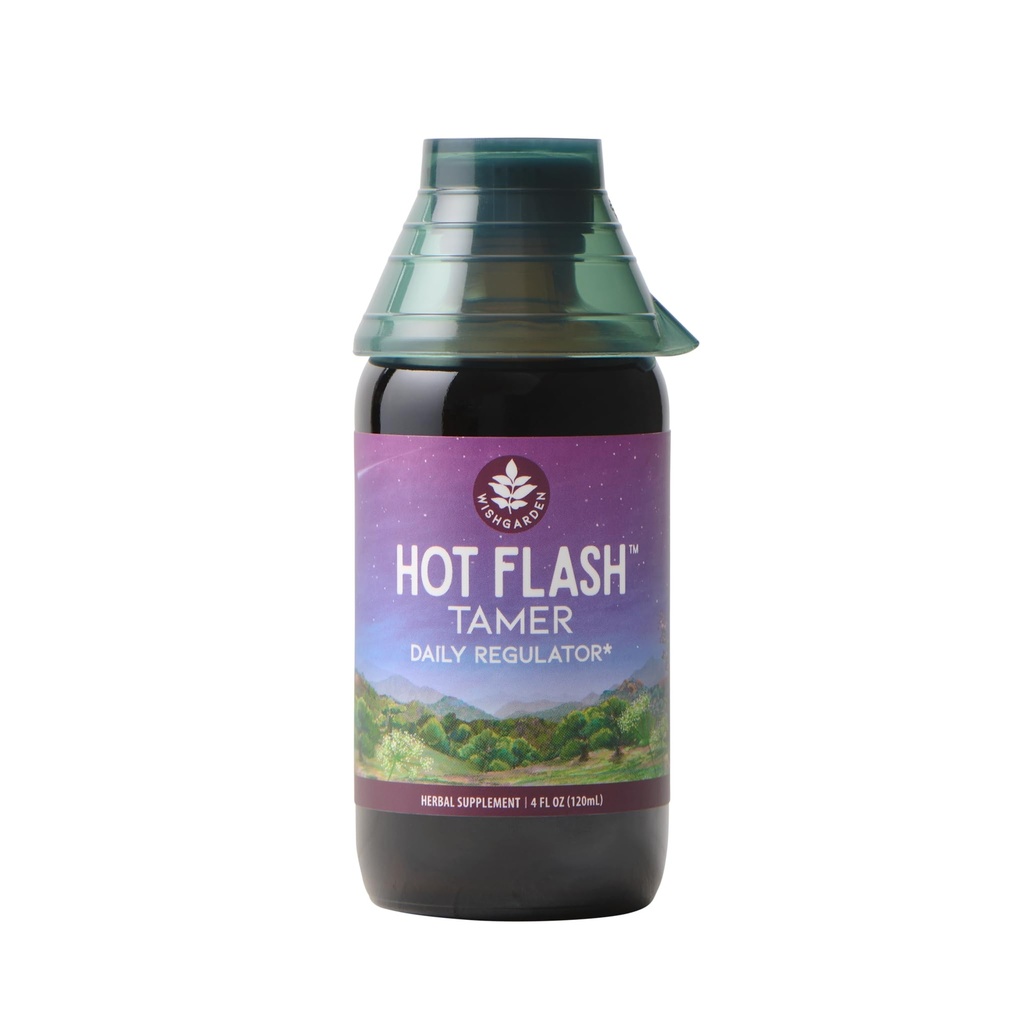 WishGarden Herbs Hot Flash Tamer - Plant-Based Herbal Hot Flash Relief & Night Sweats Supplement med Black Cohosh & Vitex Berry Supports Healthy Hormone Levels, Menopause Relief för kvinnor, 4oz