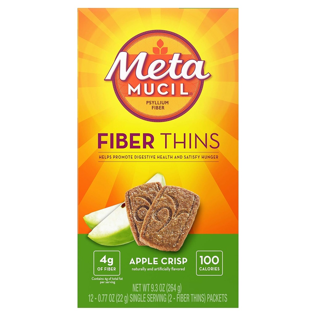 Metamucil Fiber Wafers Apple Crisp 24 Varje (Pack av 9)