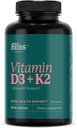Vitamin D3 K2 - Vitamin D3 5000 IU with Vitamin K2 as MK-7, Calcium, and Phosphorus for Ultimate Absorption - Vitamin D Supplements, 60 Vegcaps, 60 Day Supply