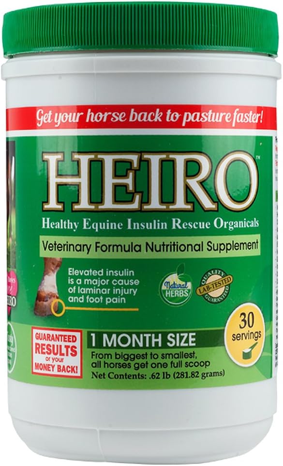 Heiro Healthy Equine Horse Insulin Resistant Rescue Organicals 30, 40, 60, 90 eller 180 Day Supply