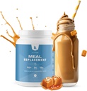 TeamKeto Meal Replacement Powder Gluten Free innehåller MCT-pulver, kokosolja, gräsmatad vassleproteinpulver och 100% naturliga smaker för Boost Ketosis- Low Carbs & Energy Boost- 742g- Salted Caramel
