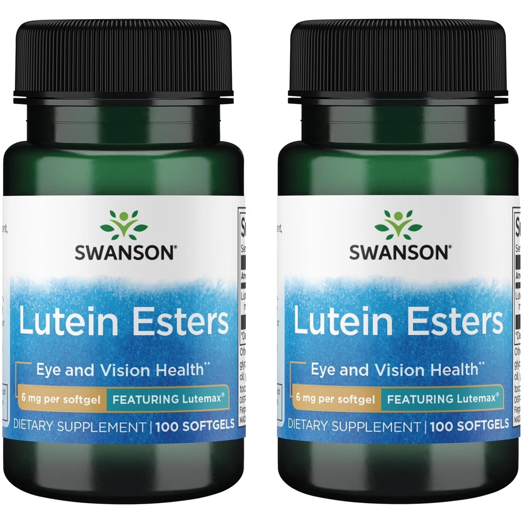 Swanson Lutein Esters - med Lutemax 6 mg 100 Sgels (2 Pack)