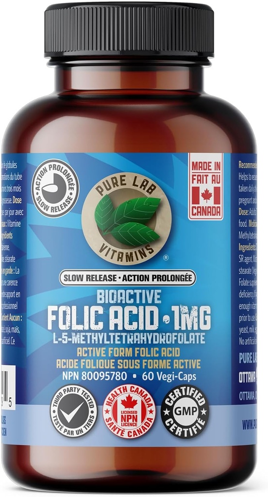 Rena Labs Vitamins Bioactive Folic Acid 1mg långsam frisättning, 55 GR
