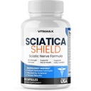 Sciatic Nerve Health Support Supplement - 10x Formel Alpha Lipoic Acid Folic Acid, Turmeric, Glucosamine, MSM, Vitamin B Complex - Tillverkad i USA - 60ct