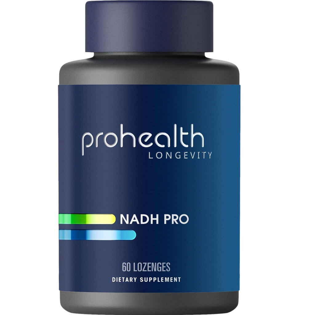 ProHealth NADH Pro - Boost NAD + (25 mg, 60 Fast-Acting Lozenges) Öka energi, minne och fokus | Mood Support | Antioxidant | ATP Production