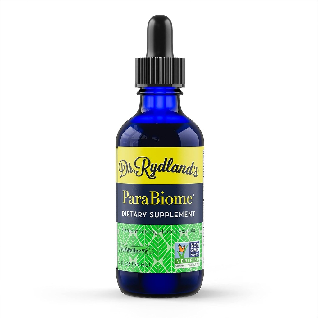 Dr. Rydland's Herbal Supplement | Created by KidsWellness, Effective on Adults & Children | ParaBiome Advanced Cleanse and Digestive Support | Made with Black Walnut, Clove, Wormwood | 2 Ounce Bottle