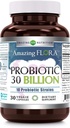 Fantastiska Flora Probiotic 10 Bästa Probiotika Strains | 30 miljarder | Veggie Capsules Supplement | Non-GMO | Gluten Free | Made in USA (1 Pack, 30 Count)