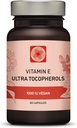 Vitamin E 1000 IU Ultra Tocopherol 450mg Vitamin E Vegan - Alla 4 Tocopherols - Alpha Tocopherol + Beta Tocopherol + Gamma Tocopherol + Delta Tocopherol - Unique d Alpha (180)