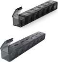 2 Pack Extra Large Pill Organizer, Sukuos Weekly Pill Case med Clear Lid, Arthritis Friendly Medicine Organizer för piller / vitamin / fiskolja / tillägg, BPA gratis, lätt att rengöra