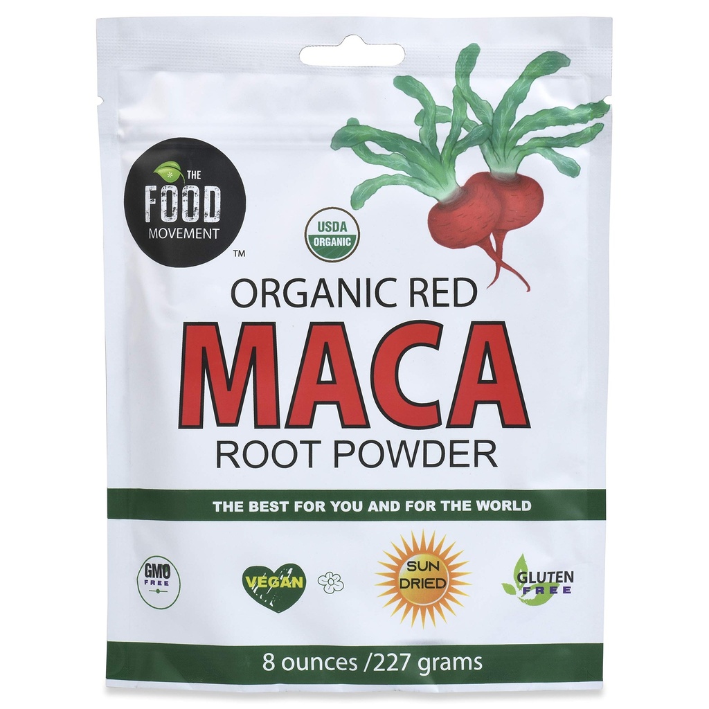 Food Movement Co - Red Maca 8 oz. organisk supermat
