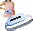 Portable Cordless Heating Pad for Period Cramps,Fast Heating Pad with 3 Heat Levels and 3 Massage Modes,Back Pain Relief Menstrual Belt for Women (Blue)