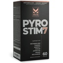 Pyro Stim 7 Metabolism Booster Fat Loss Support Energy Boost - Once-A-Day Thermogenic med Teacrine för Focus, Appetite Control, Muscle Toning och Mood Control (60 kapslar)