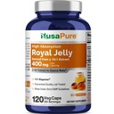 NusaPure Royal Jelly 10:1 Extract, 400 mg Equivalent till 4000mg - 120 Veggie Capsules (Non-GMO, Gluten Free, Bioperine)