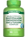Naturens Sanning Glukosamin Chondroitin MSM Complex | 90 Caplets | med gurkmeja | Dubbel styrka | Non-GMO & Gluten fri tillägg