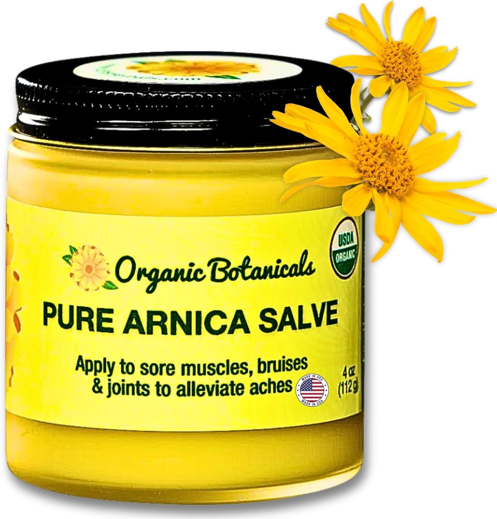 Pure Arnica Salve | Sore Muscle & Joint Relief Cream for Stiffness, Aches, Bruising, Swelling, Sprains & More | 4 oz Arnica Cream