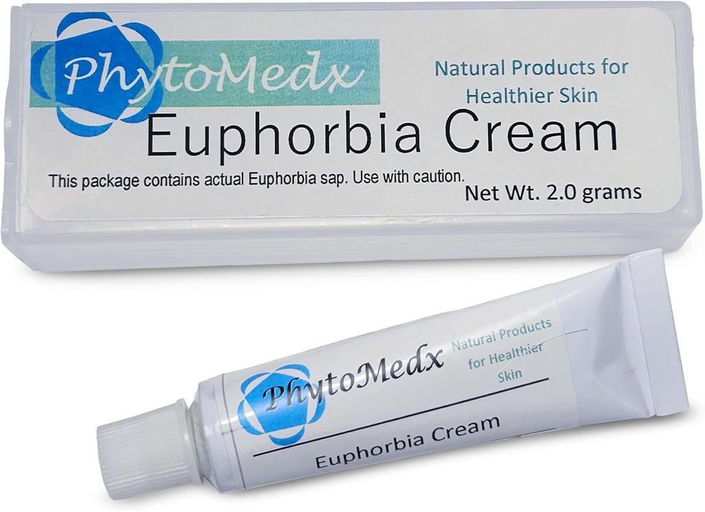 PhytoMedx - Euphorbia Cream, Radium Weed, Exclusive Source of Euphorbia Sap formulerad till en Easy-to-Use Skin Care Spot Cream för Sun-Damaged Skin, 2,0 g