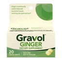 Gravol Ginger tabletter för upprörd mage och illamående, 20ct