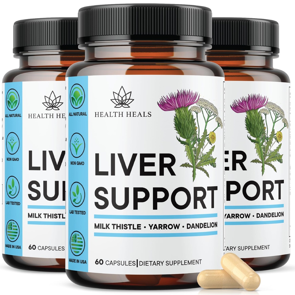 Liver Cleanse & Repair Formel - Herbal Liver Support Supplement med mjölk Thistle Dandelion Root Turmeric, Artichoke Extract för Liver Health - 180 Count