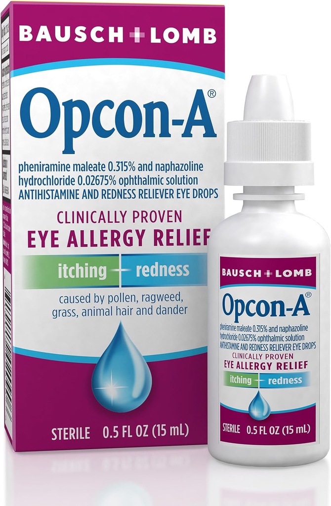 Allergy Eye Drops av Bausch & Lomb, för Itch & Redness Relief, 15 ml