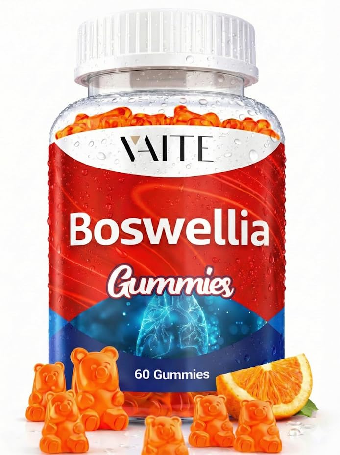 VAITE Boswellia Serrata Extract Gummies 1200mg - Gemensam Support Supplement med indisk Frankincense, Boswellic Acid och Botanisk Resin Extract, Vegetarian för kvinnor och män, icke-GMO, Gluten-Free
