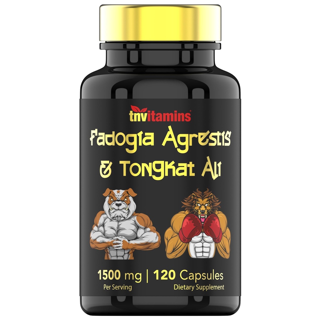 Fadogia Agrestis & Tongkat Ali Supplement: 1500mg - 120 kapslar | 750mg Var och en av Tongkat Ali (Longjack) & Fadogia | Ultra-Potent Formel för män för sportnäring, atletisk prestation, och muskler *