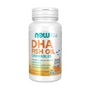 NOW Foods Supplements, DHA Kids 100 mg, stöder hjärnhälsa *, frukt smak, 60 Chewable Softgels, förpackningar kan variera
