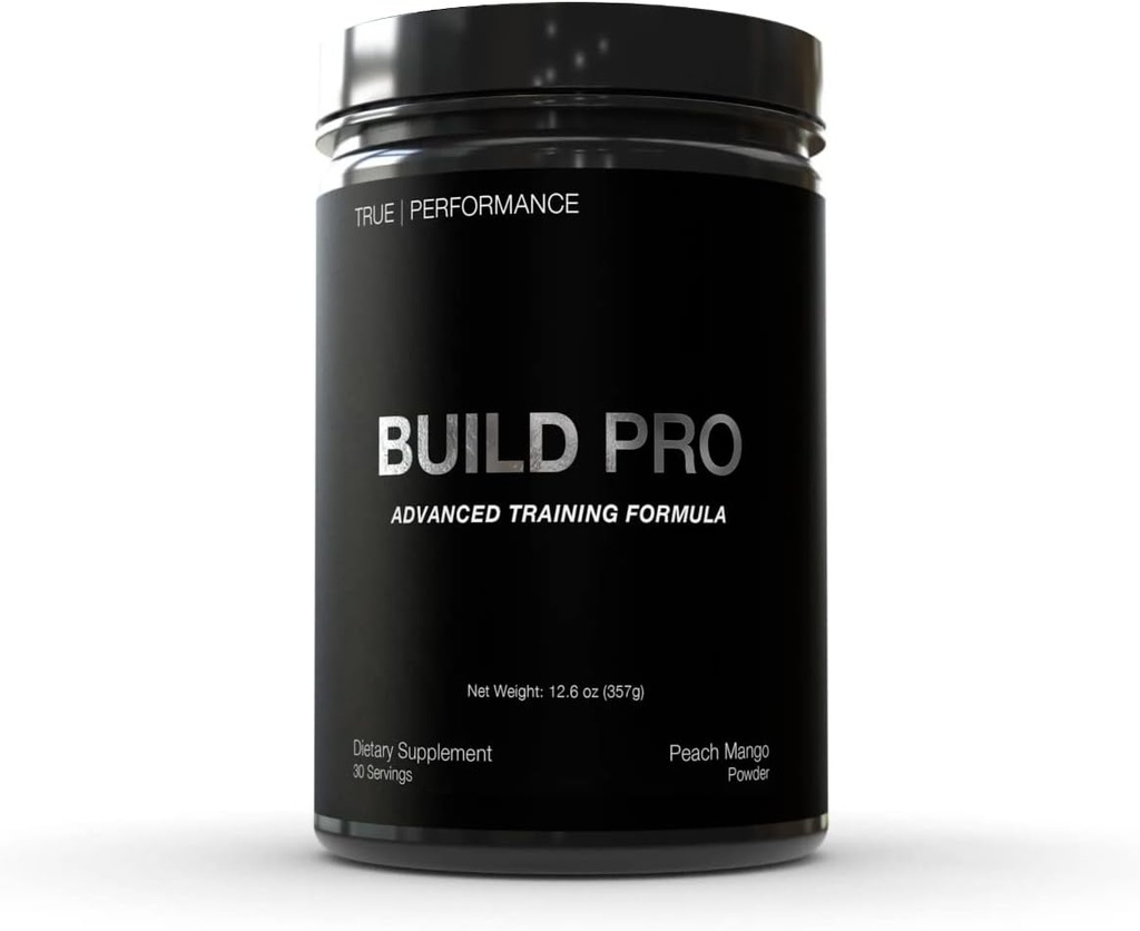 Bygg Pro för muskelbyggnad och återhämtning, Peach Mango, Patent Pending GAA + Kreatinmonohydrat, för styrka, prestanda, muskeltillväxt - Betaine, Beta Alanine, Zink, Boron Citrate - 30 portioner
