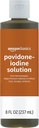 Grundläggande första hjälpen Antiseptisk, 10% Povidone Iodine Solution First Aid Antiseptic, Unflavored, 8 Fluid Ounces, 1-Pack (tidigare Solimo)