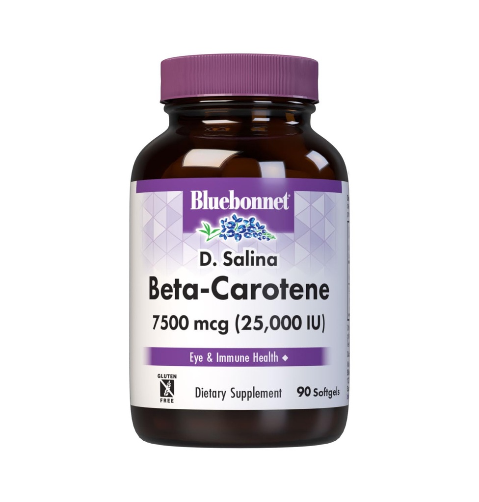 BlueBonnet Mixed Beta-Carotene 25000 IE Soft Gels, Redish Brown, 90 Count