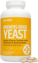 Pet MD Garlic & Brewers Yeast för hundar och katter - vitlök och jäst Plus Antioxidanter - Brewer Yeast tabletter för hundar och katter - Vitamin B 1 & Vitamin C - 500 ct