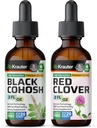 BIO KRAUTER Black Cohosh Tincture 2 Fl. Oz & Red Clover Tincture 2 Fl. Oz.