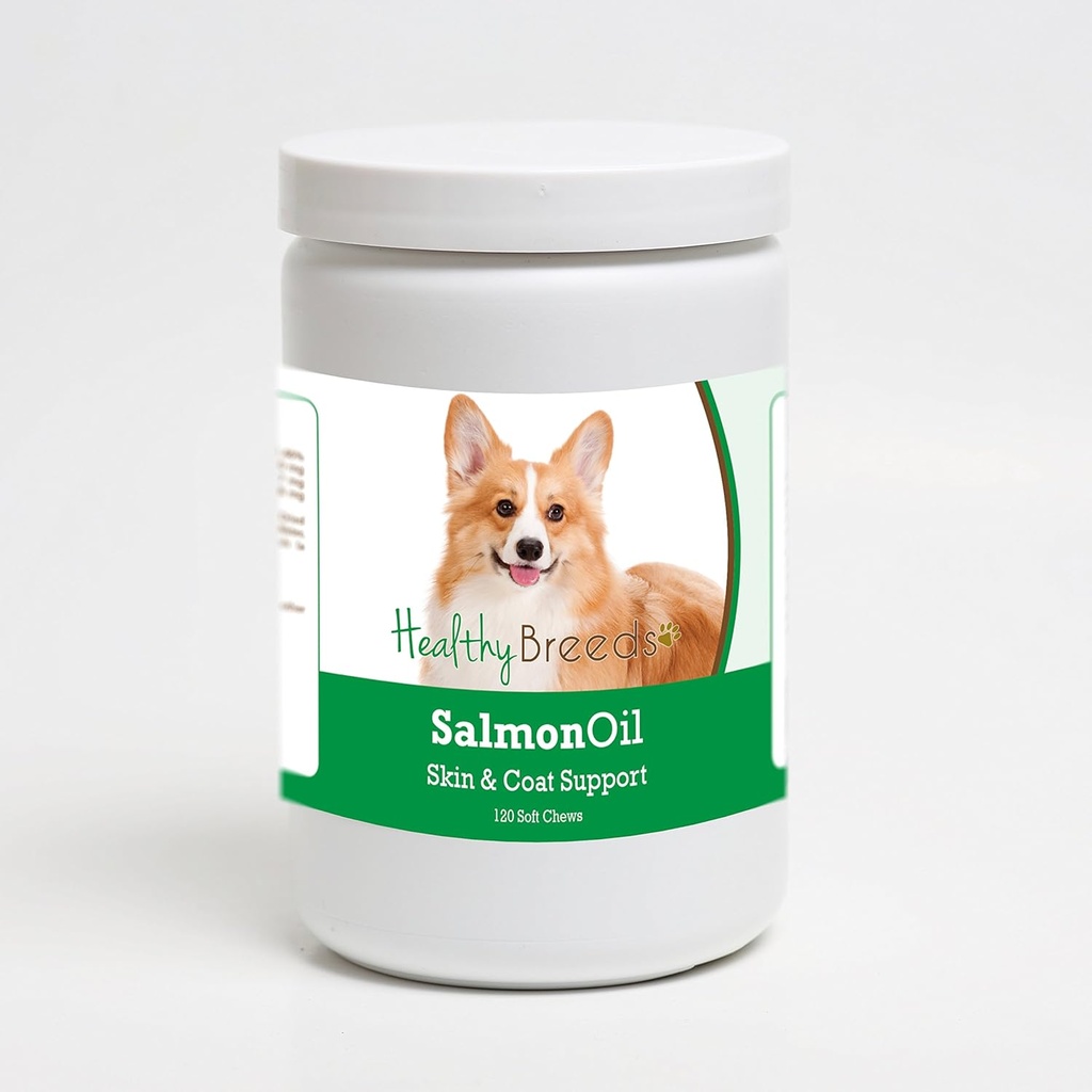 Friska raser Pembroke Welsh Corgi Salmon Oil Soft Chews 120 greve