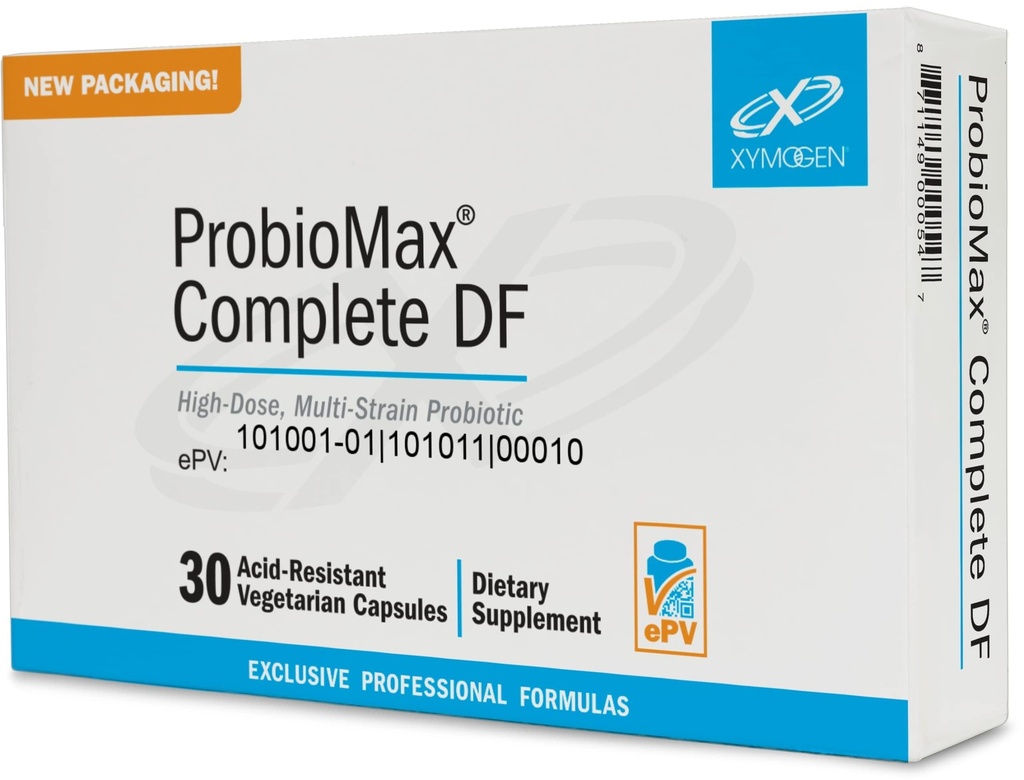 XYMOGEN ProbioMax Complete 45B - 45 Billion CFU Probiotic Supplement - High Dose, Dairy Free Probiotics med Lactobacillus acidophilus - Tidigare ProbioMax Complete DF (30 kapslar)