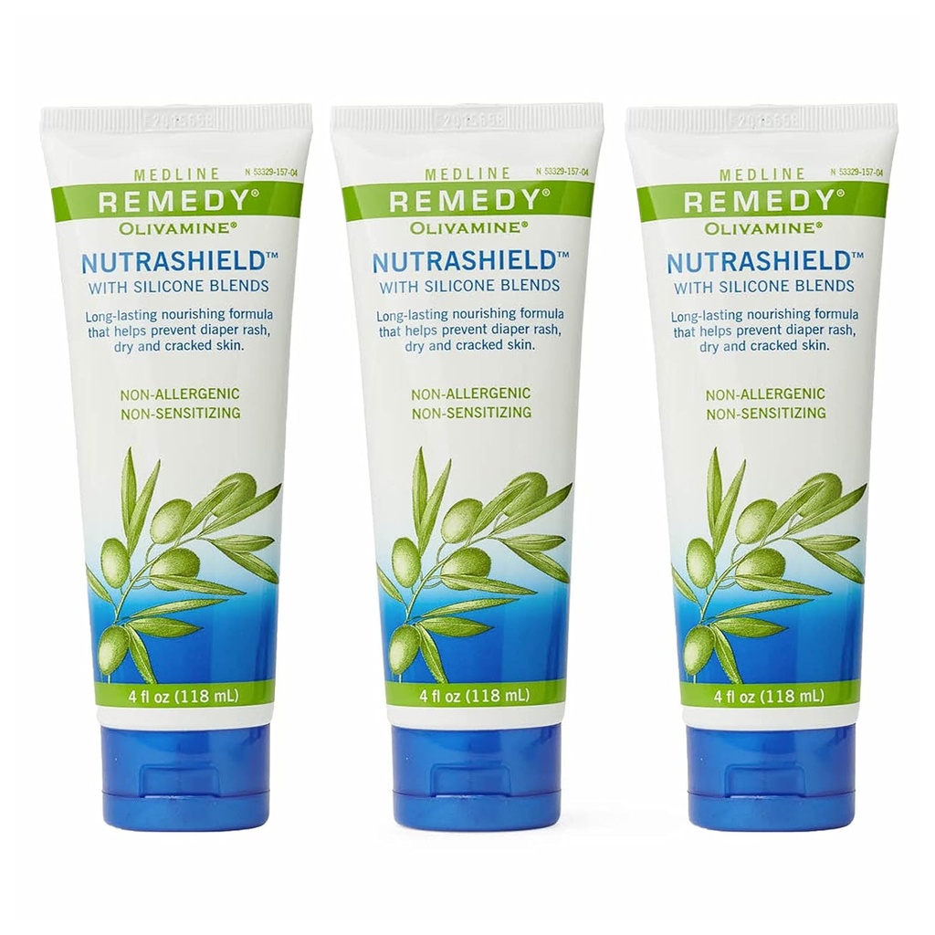 Medline Remedy Nutrashield, Skin Protection, Relieves Chapped eller Cracked Skin, Ideal för Dry Denuded Skin, 4 oz (Pack of 3)