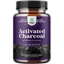 Natures Craft aktiverade kolpiller Detox & Cleanse - Rening av kokosnötkapslar med 1200 mg Per servering för uppblåst lindring - Active Detox Supplement for Body & Gut Health -180 Count