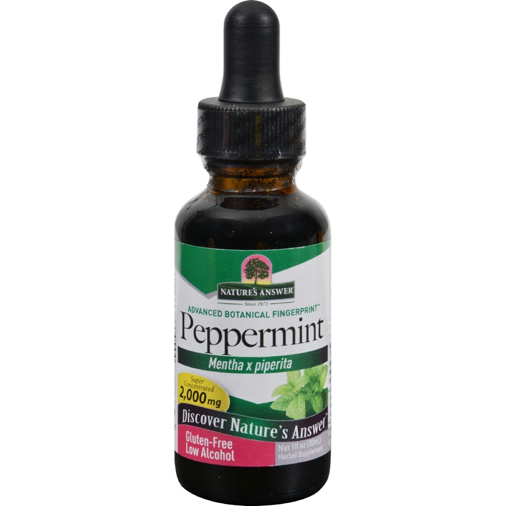 Naturens svar Peppermint Leaf Mentha x Piperita Gluten Alcohol Free Herbal Supplement stöder hälsosam matsmältningsfunktion *? 1 FL Oz