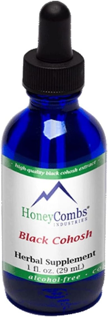 HoneyCombs Black Cohosh Liquid Extract - Herbal Supplement for Women's Wellness - Cold-Pressed, Alcohol-Free, 1 fl oz