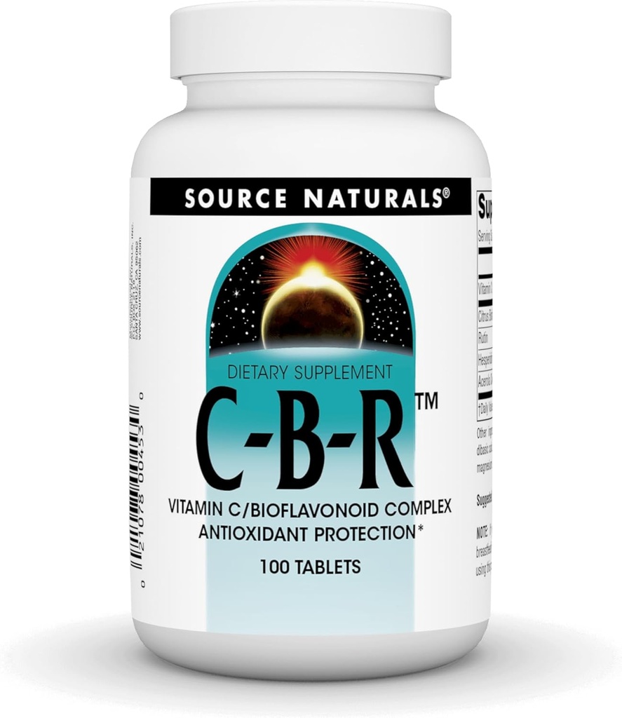 Källa Naturals C-B-R - Vitamin C, Bioflavonoid Komplex för antioxidantskydd - 100 tabletter